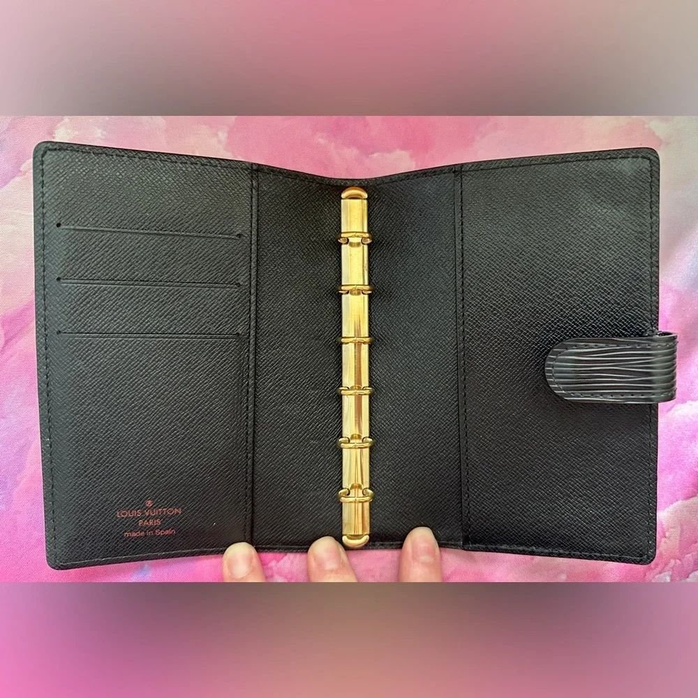 Small Louis Vuitton Epi Agenda Cover (Like-New; Black)